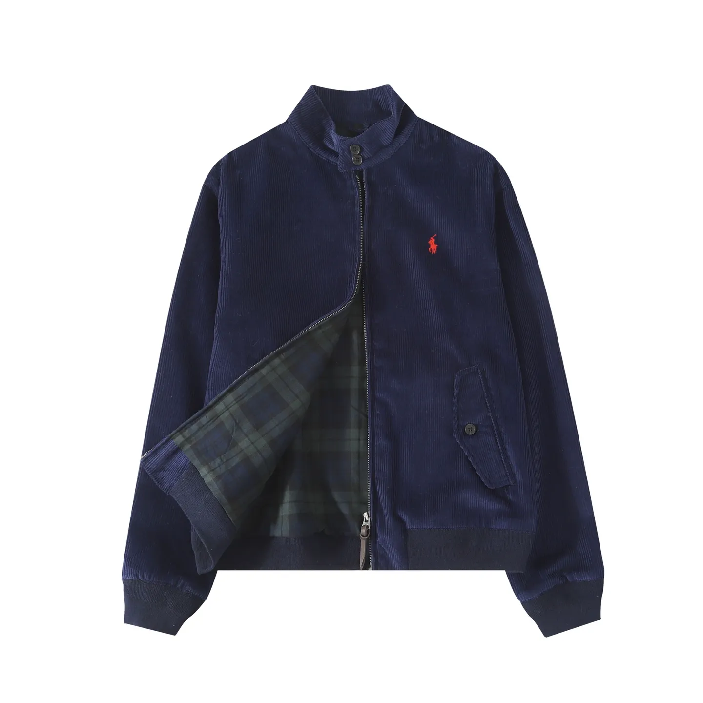 P350 #R24 Ralph Lauren Corduroy Jacket Embroidered Pony Jacket Old Money Style Old Cadre Style Harrington Jacket The interior is made of Scottish plaid fabric, autumnal corduroy material, plus their classic khaki color - three major elements to add to the classic veteran silhouette, retro corduroy fabric. Don’t miss it if you go for the retro route. The same style for men and women, Bai Baihe, is a hit on many star tops from Xiaohongshu! The classic Wellington-style custom-woven corduroy fabric has a delicate, smooth and thick inner plaid lining and uses TALON zippers! It has a retro movie fashion feel in itself! The fit is loose but not baggy. The size is just right and not too picky. The dropped shoulder design modifies the shoulders without making them look bulky. This silhouette is a style that will never go out of style after being worn for a long time. The upper body is also very durable and recognizable. The loose and reasonable version can be worn by both men and women. It is easy to create a clean and refreshing boyish look. Color: Brown, Navy Blue, Black Size: M /L /XL /XXL Length: 68/70/72/74 Bust: 122/126/130/134 Shoulder width: 53/54/55/56 Sleeve length: 65/66/67/68